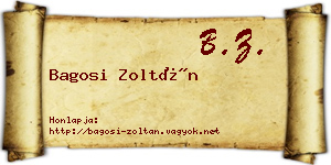 Bagosi Zoltán névjegykártya