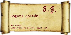 Bagosi Zoltán névjegykártya